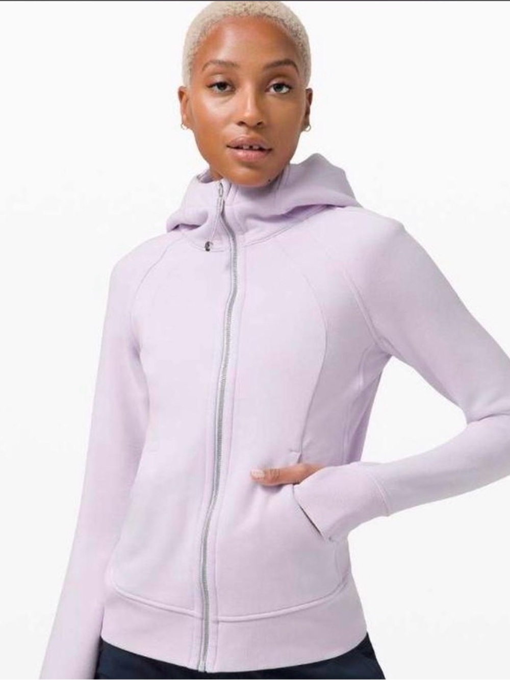 Lululemon Scuba Full Zip Hoodie in light pink
